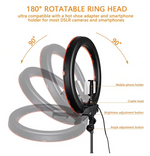 Ringlight LED lamp (18 inch) incl. statief