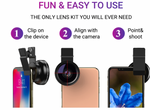 2-in-1 kleine clip-on afneembare HD-lens voor mobiele telefoons en digitale camera's